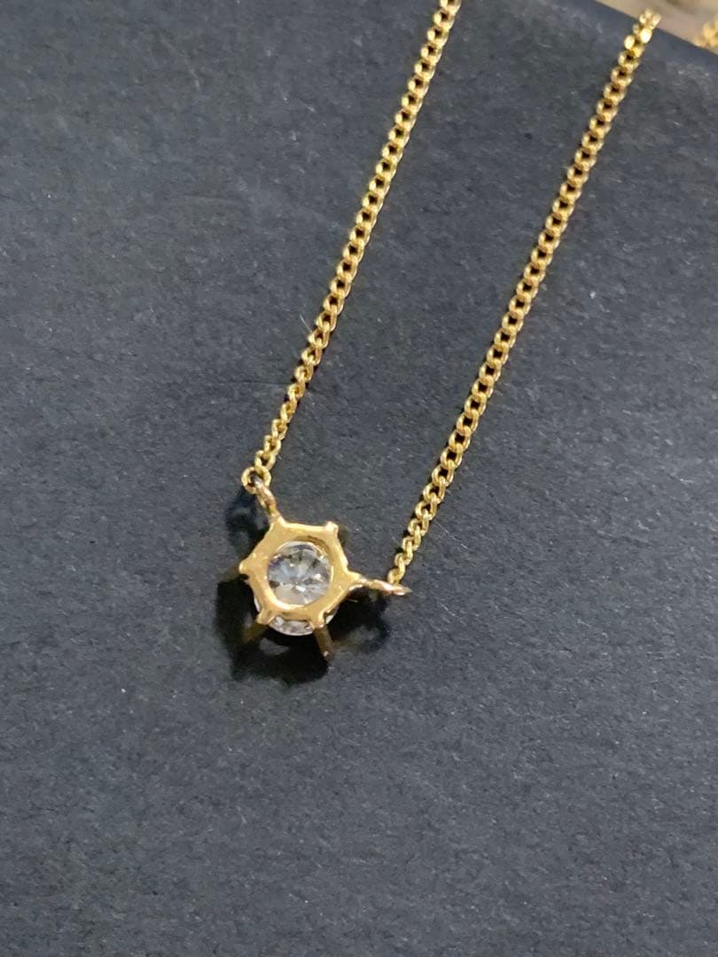 coco です　k18 ダイヤモンドネックレス0.22 18金のネックレス