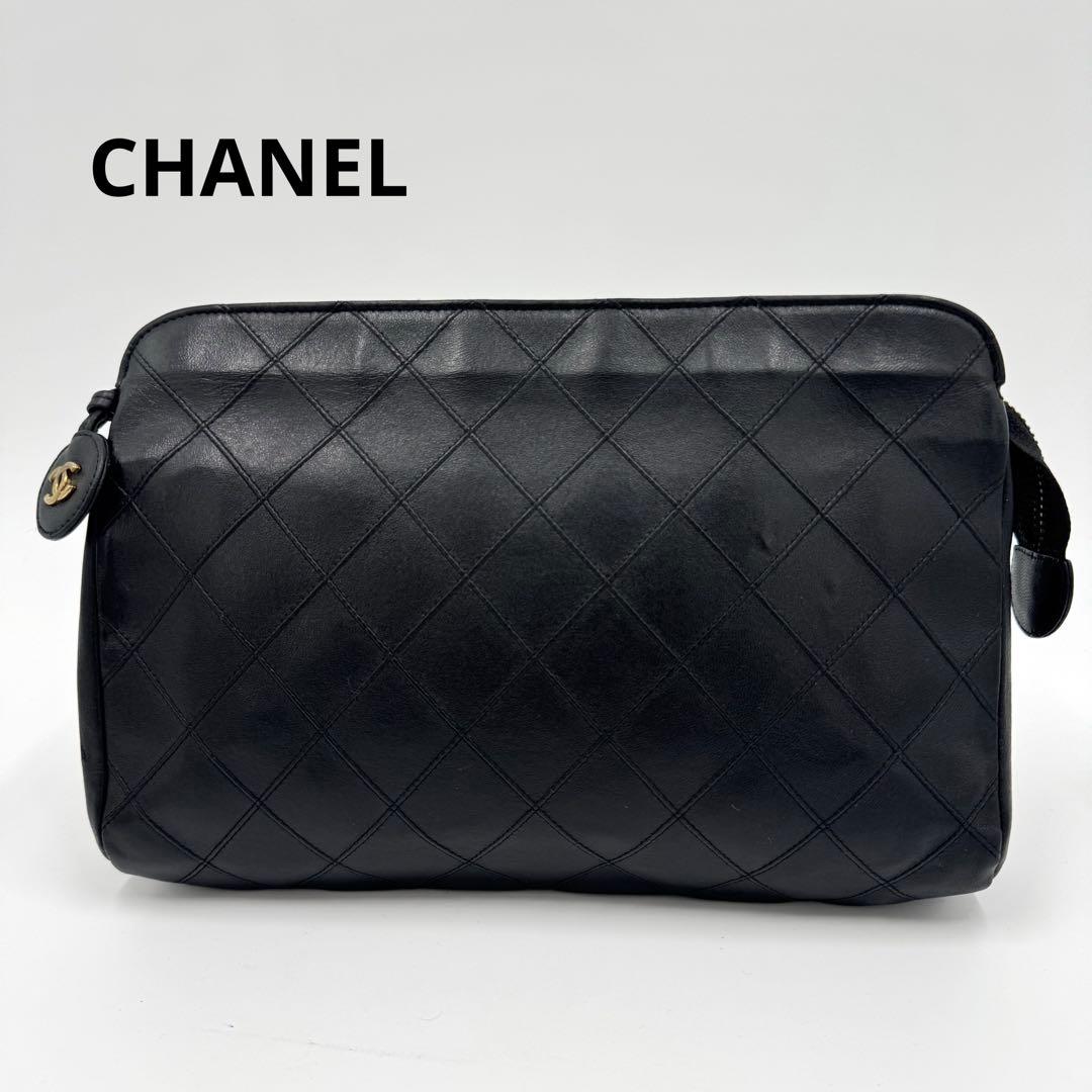 CHANEL シャネル ビコローレ ラム レザー クラッチバッグ セカンドバッグ