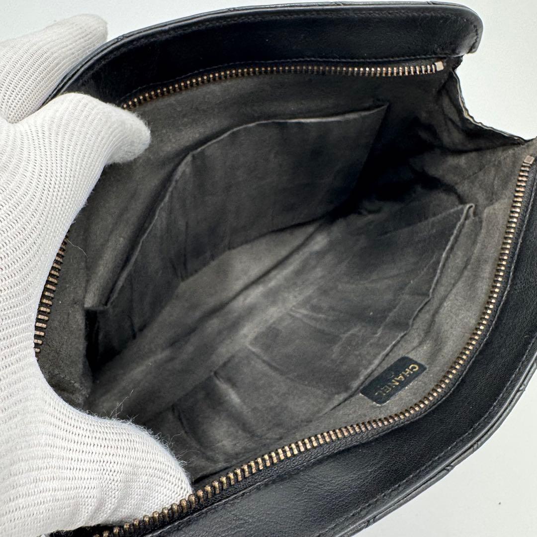 CHANEL シャネル ビコローレ ラム レザー クラッチバッグ セカンドバッグ