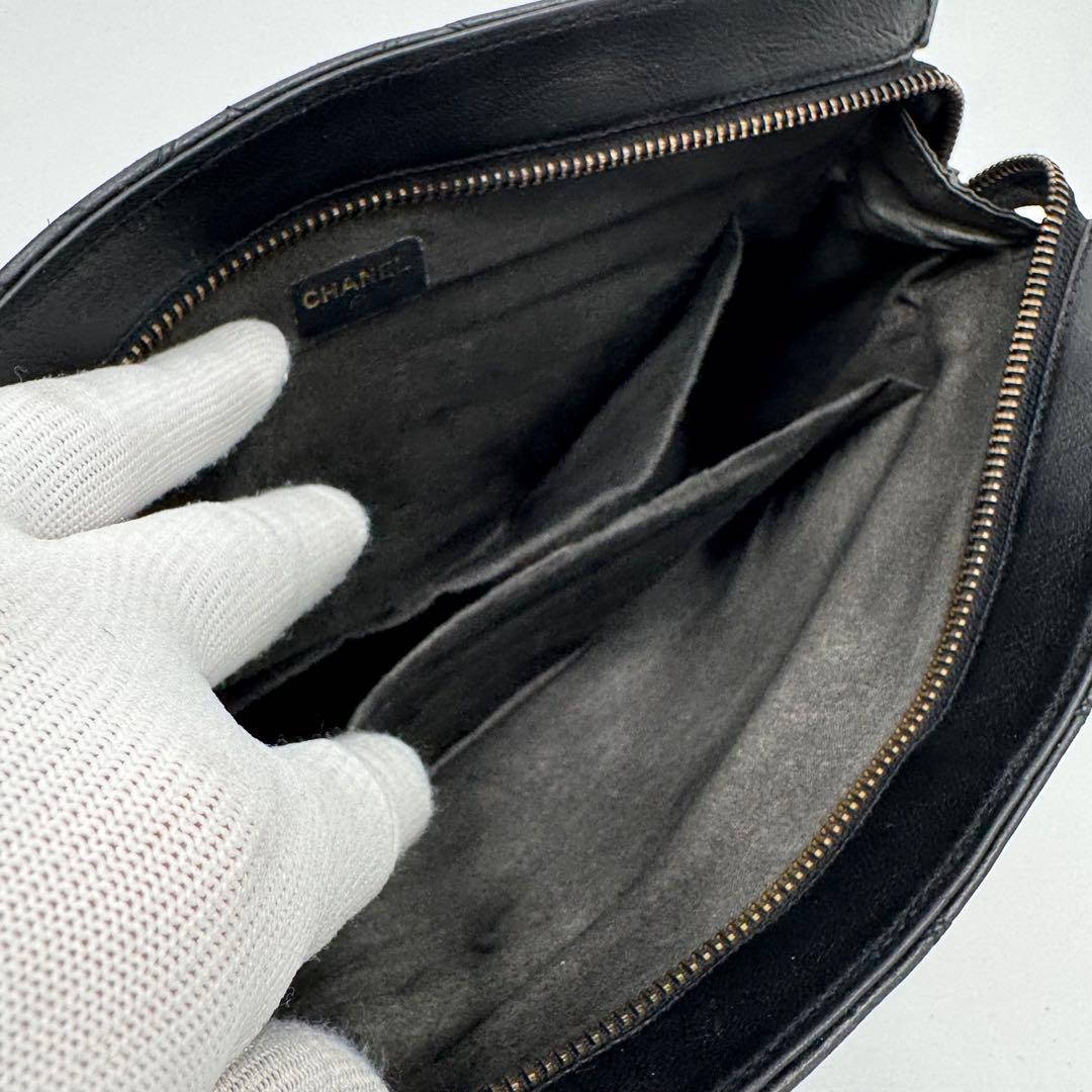 CHANEL シャネル ビコローレ ラム レザー クラッチバッグ セカンドバッグ