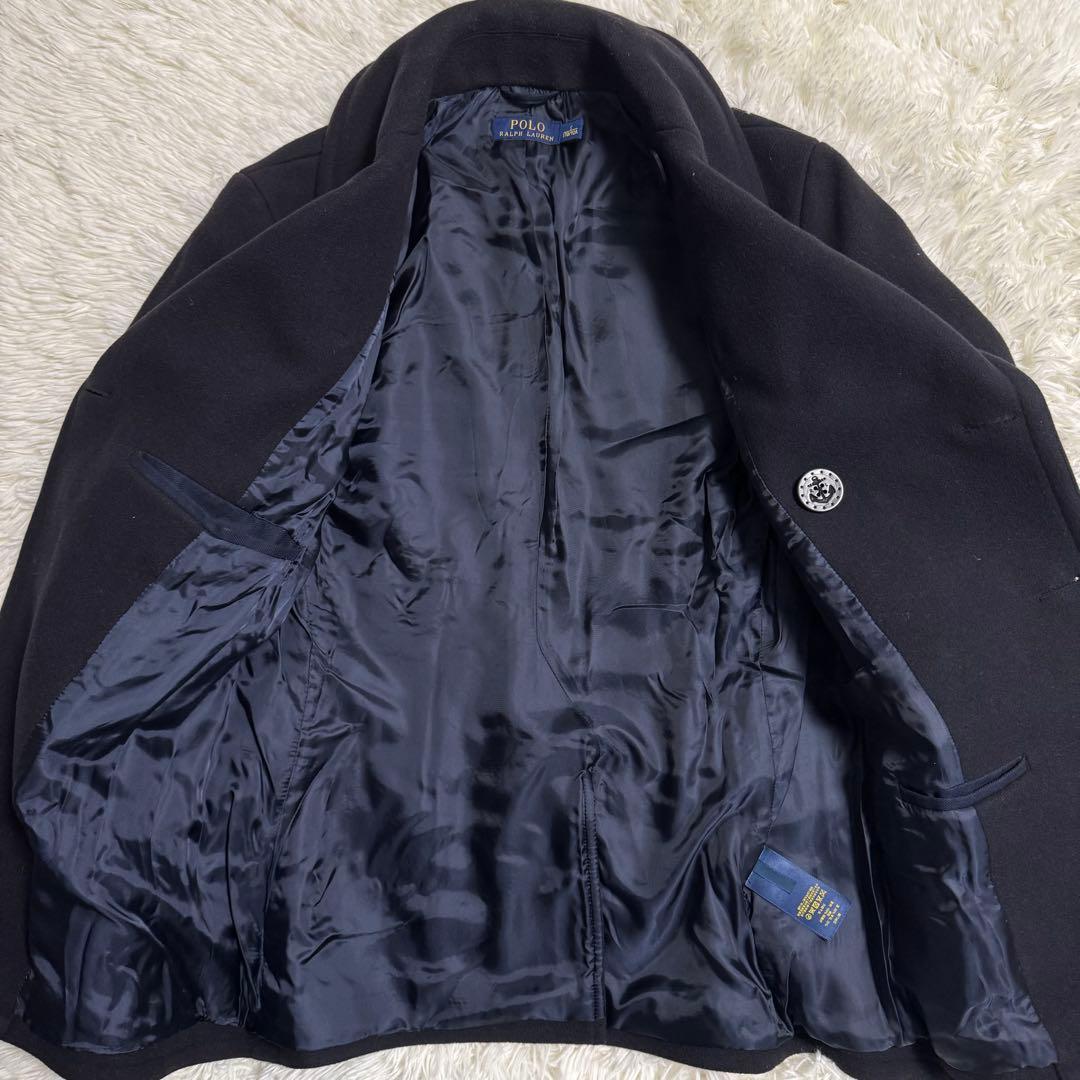 ポロラルフローレン ピーコート ウールコート いかりボタン Sサイズ ネイビー