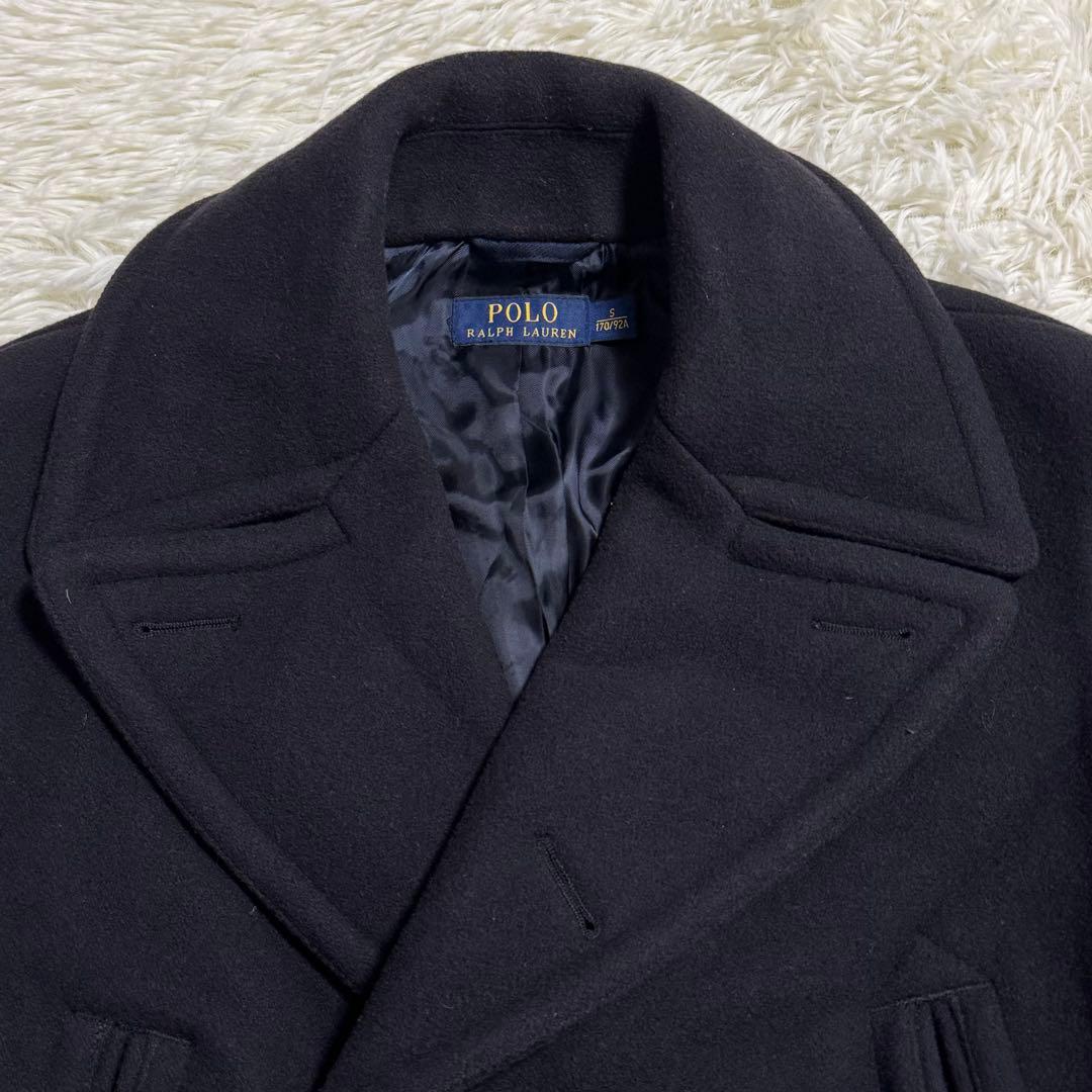 ポロラルフローレン ピーコート ウールコート いかりボタン Sサイズ ネイビー