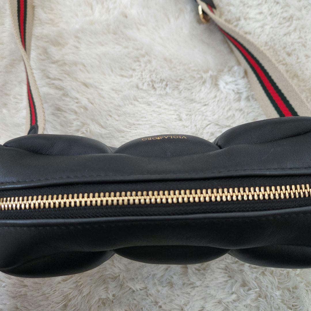 美品✨ヴィオラロード　キルティングレザーバッグ　ショルダー　ブラック