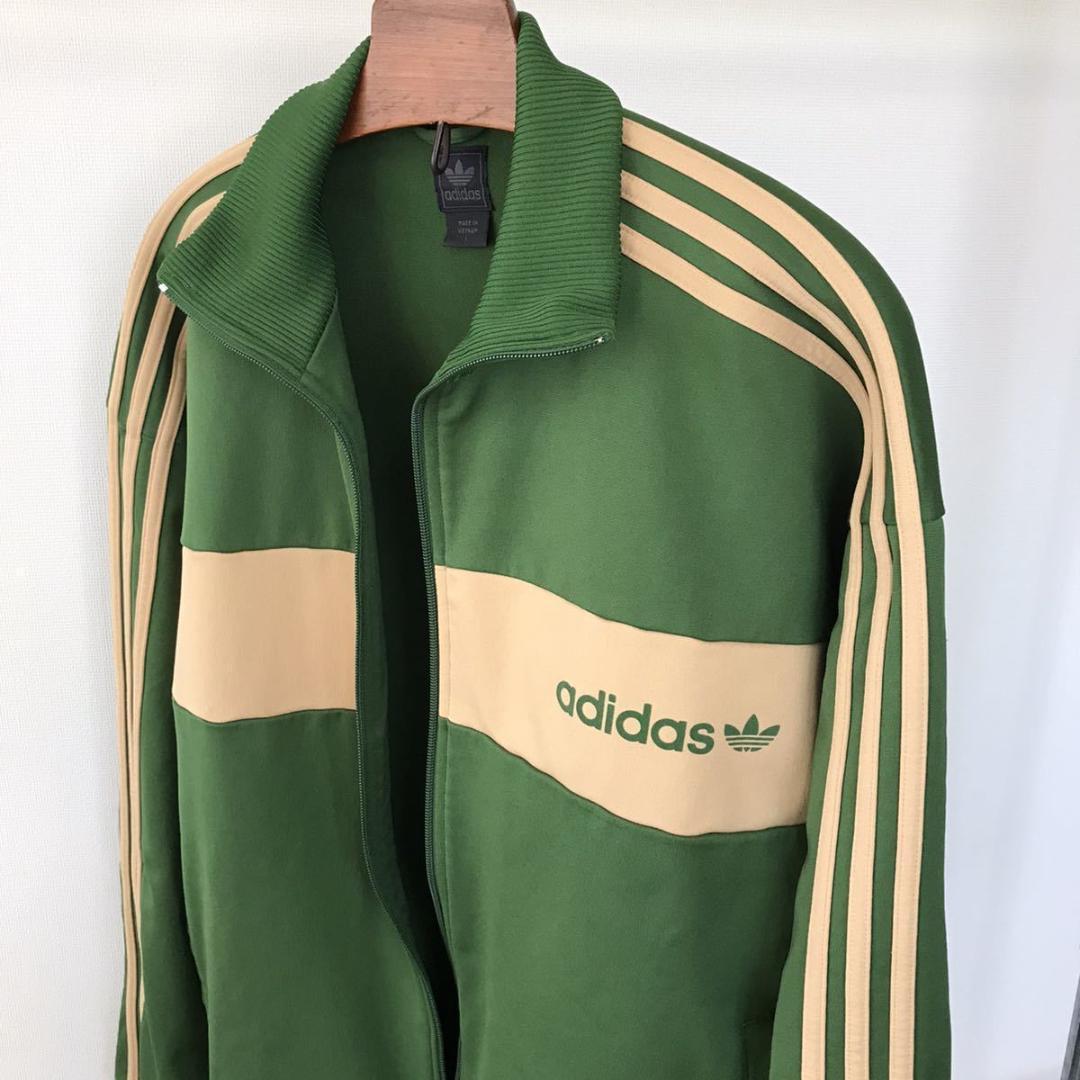 レア物！アディダス☆ビンテージ☆ ジャージ☆グリーンｘベージュ☆L~XL☆