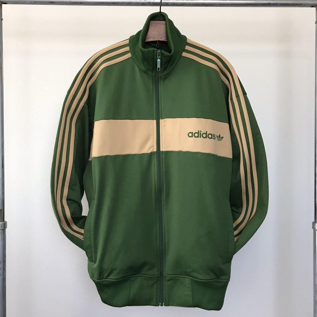 レア物！アディダス☆ビンテージ☆ ジャージ☆グリーンｘベージュ☆L~XL☆