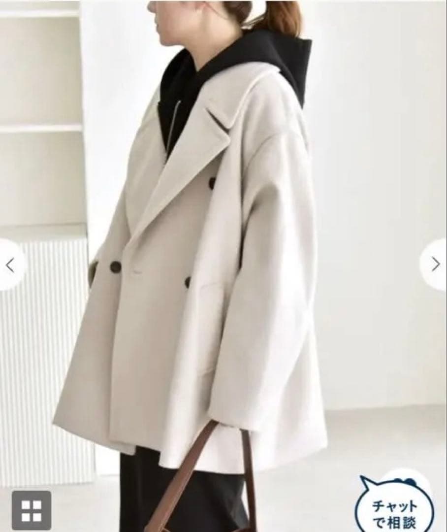 SHIPS ライトグレー ピーコート ONE SIZE