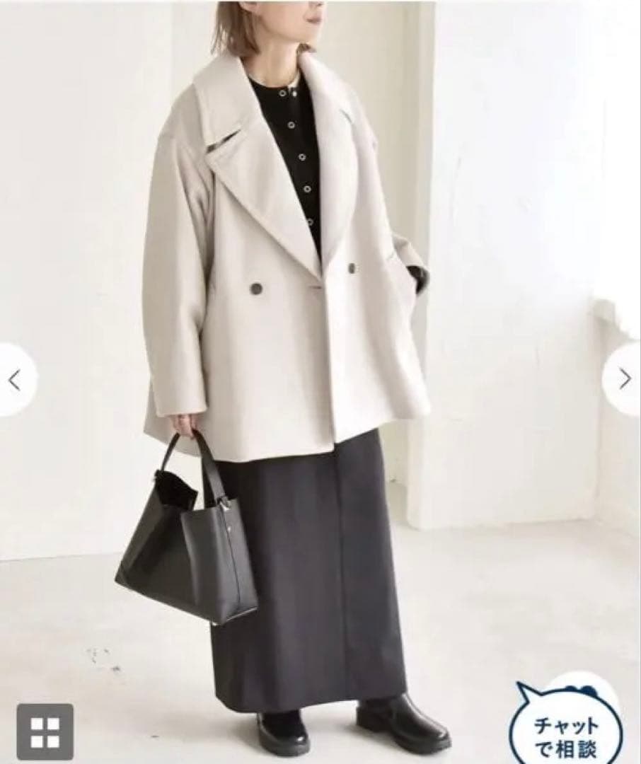 SHIPS ライトグレー ピーコート ONE SIZE