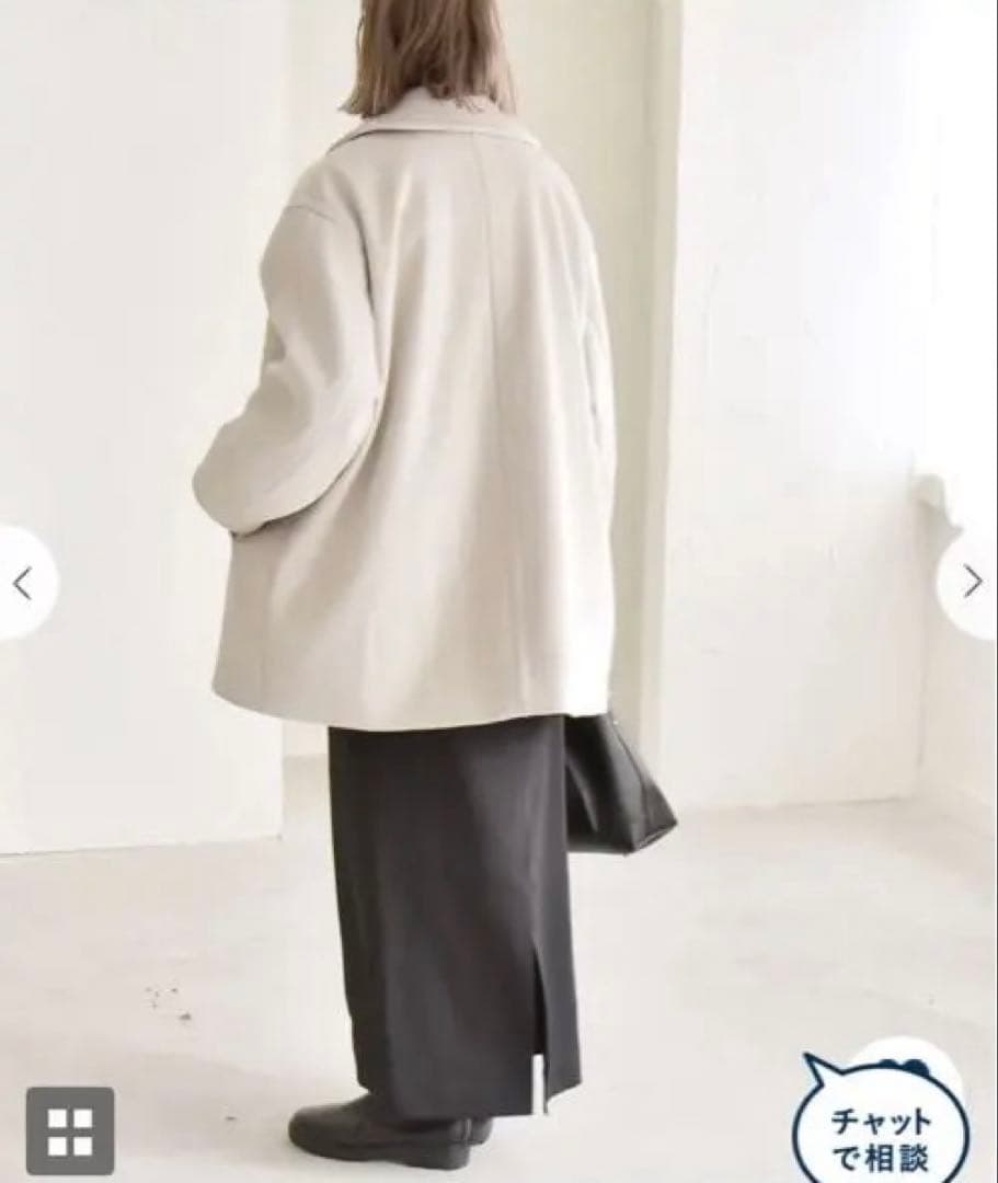 SHIPS ライトグレー ピーコート ONE SIZE