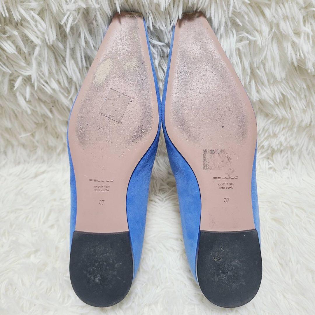 【美品】ペリーコ　フラットパンプス　DAMA10　スクエアトゥ　スエード　37