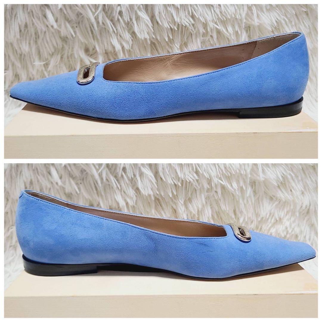 【美品】ペリーコ　フラットパンプス　DAMA10　スクエアトゥ　スエード　37