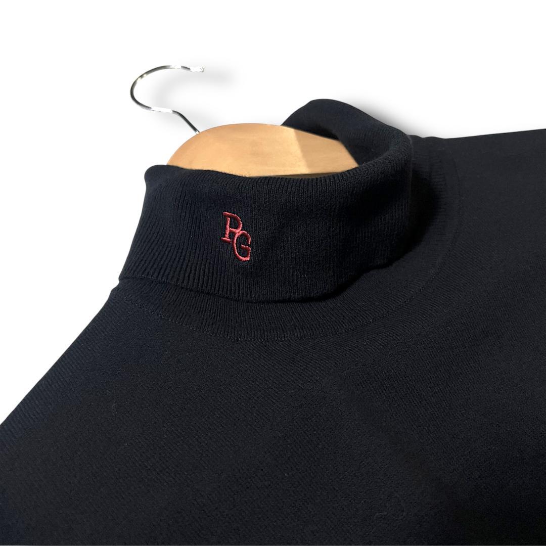 定価19,800円 パーリーゲイツ ビッグロゴ タートルネック 長袖ニット