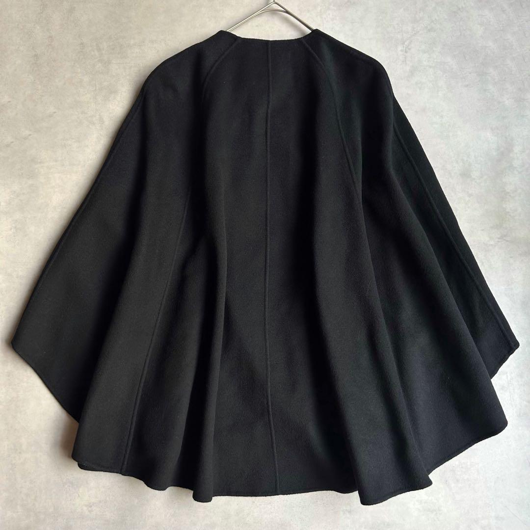 美品✨アナイ リバーケープジャケットコート マフラー ポンチョ 現行タグ 黒