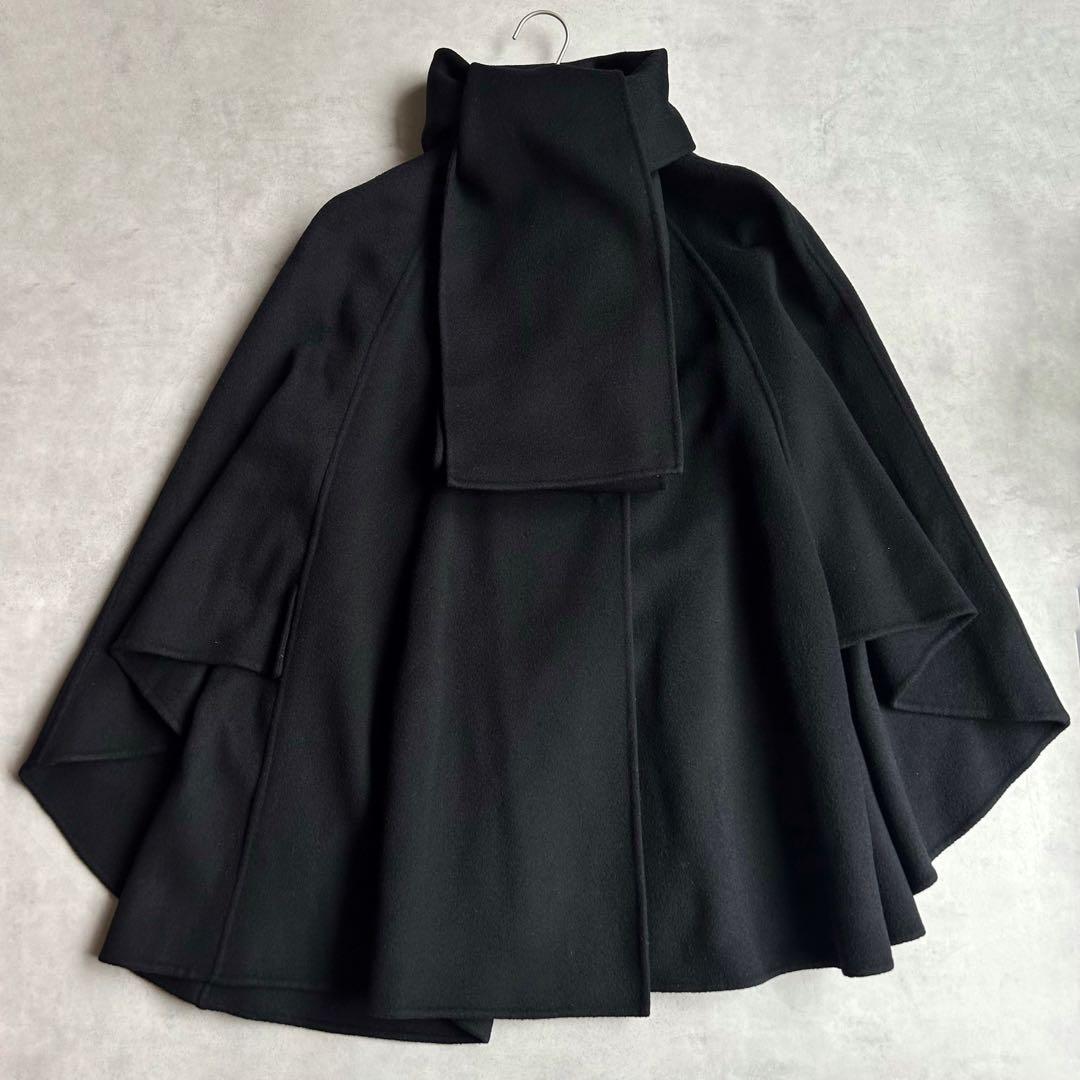 美品✨アナイ リバーケープジャケットコート マフラー ポンチョ 現行タグ 黒