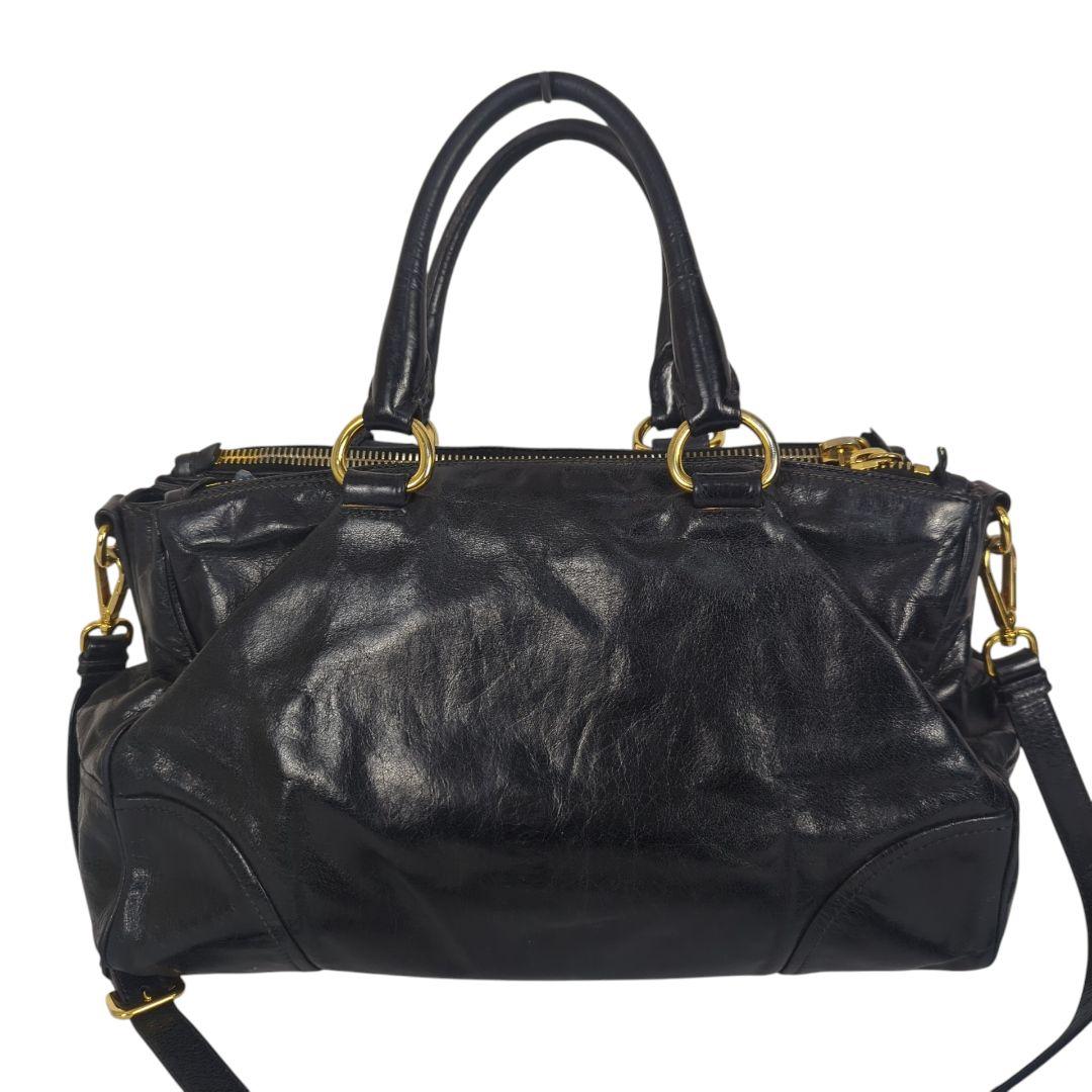 PRADA プラダ ショルダーハンドバッグ ミニボストン ヴィッテロ レザー