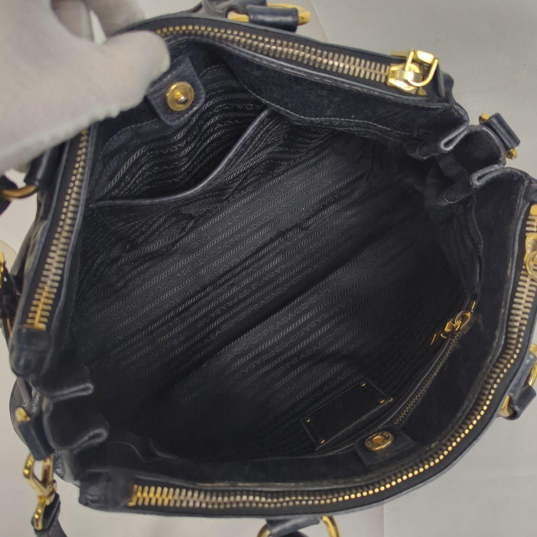 PRADA プラダ ショルダーハンドバッグ ミニボストン ヴィッテロ レザー