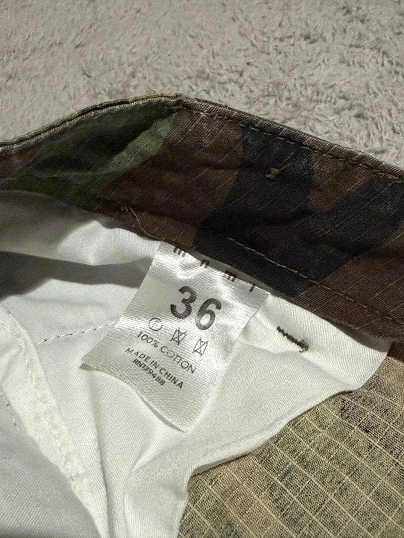 Ron mnml ミニマル 迷彩 フレアカーゴパンツ 36インチ