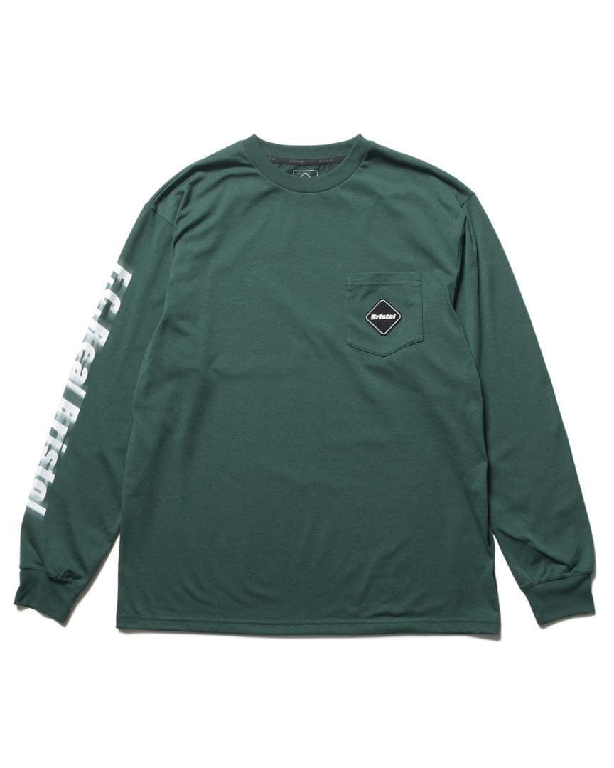 トップス F.C.R.B BLURRED LOGO L/S TEAM POCKET TEE