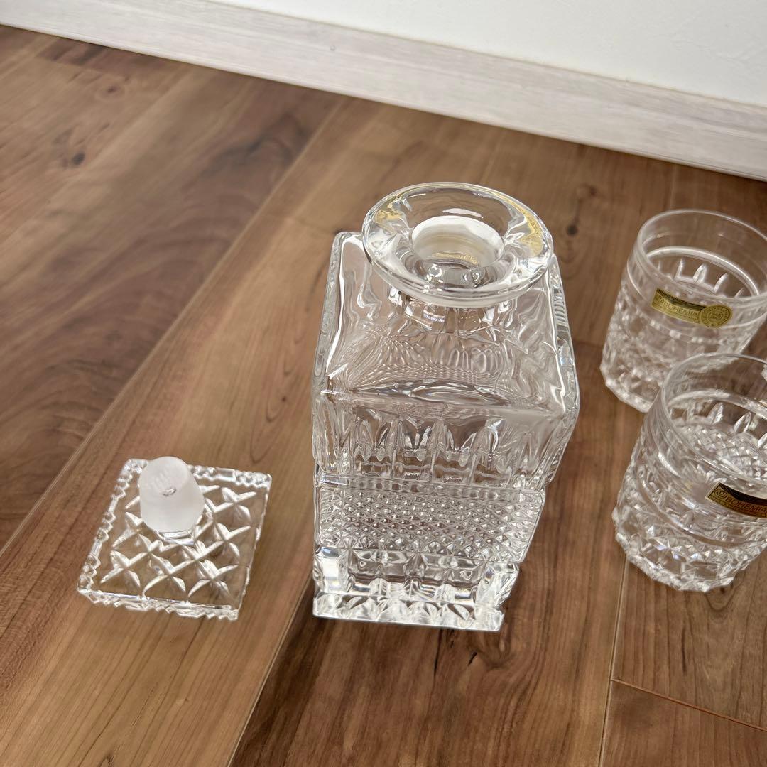 ボヘミアングラス デキャンタ グラス セット