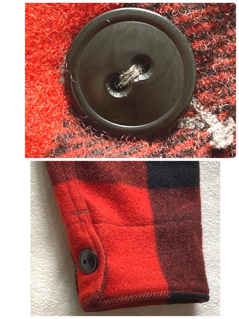 WAREHOUSE マッキーノジャケット　バッファローチェック　レッド　美品