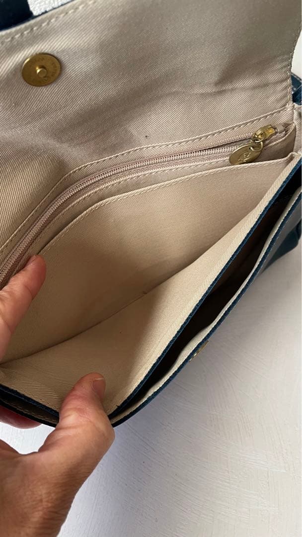 【値下げしました】キソラ⭐︎ネイビー レザー ショルダーバッグ