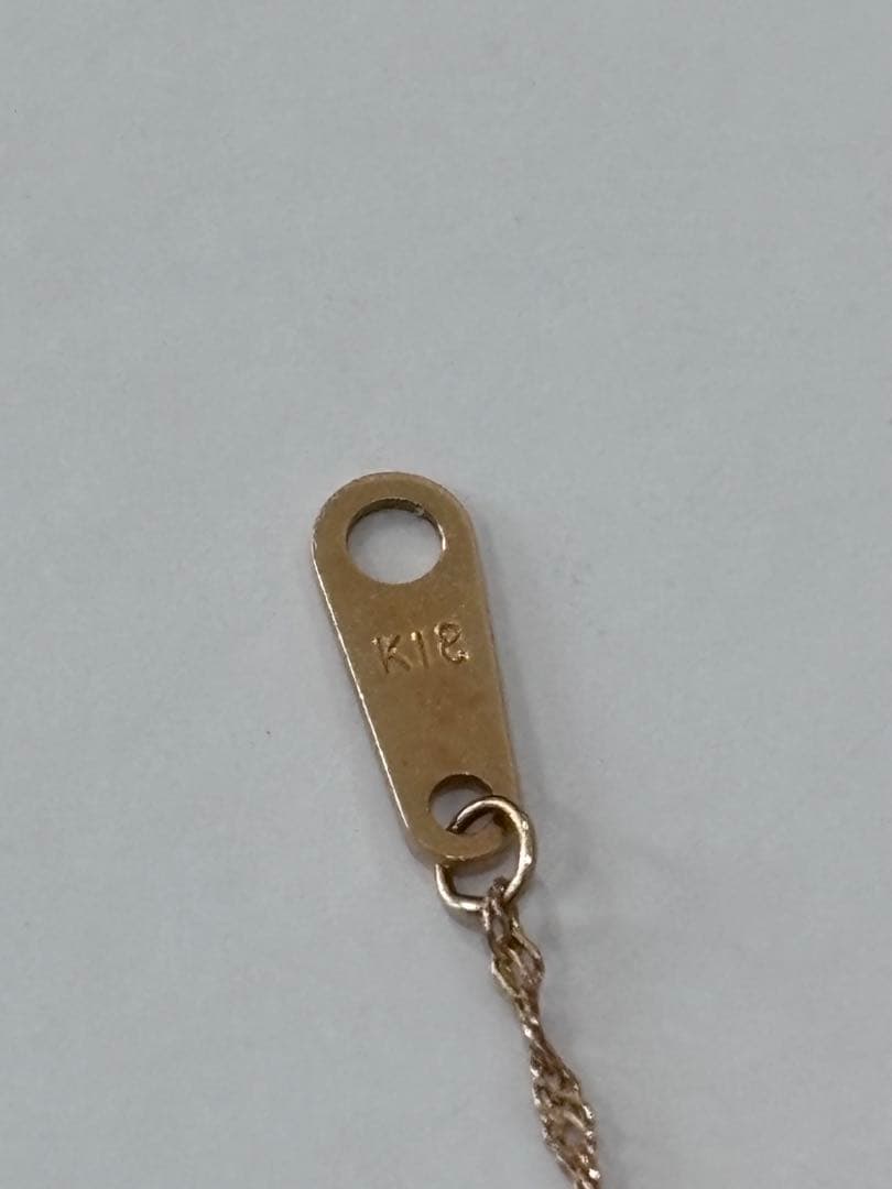 K18ゴールド シンプルチェーンネックレス43センチ