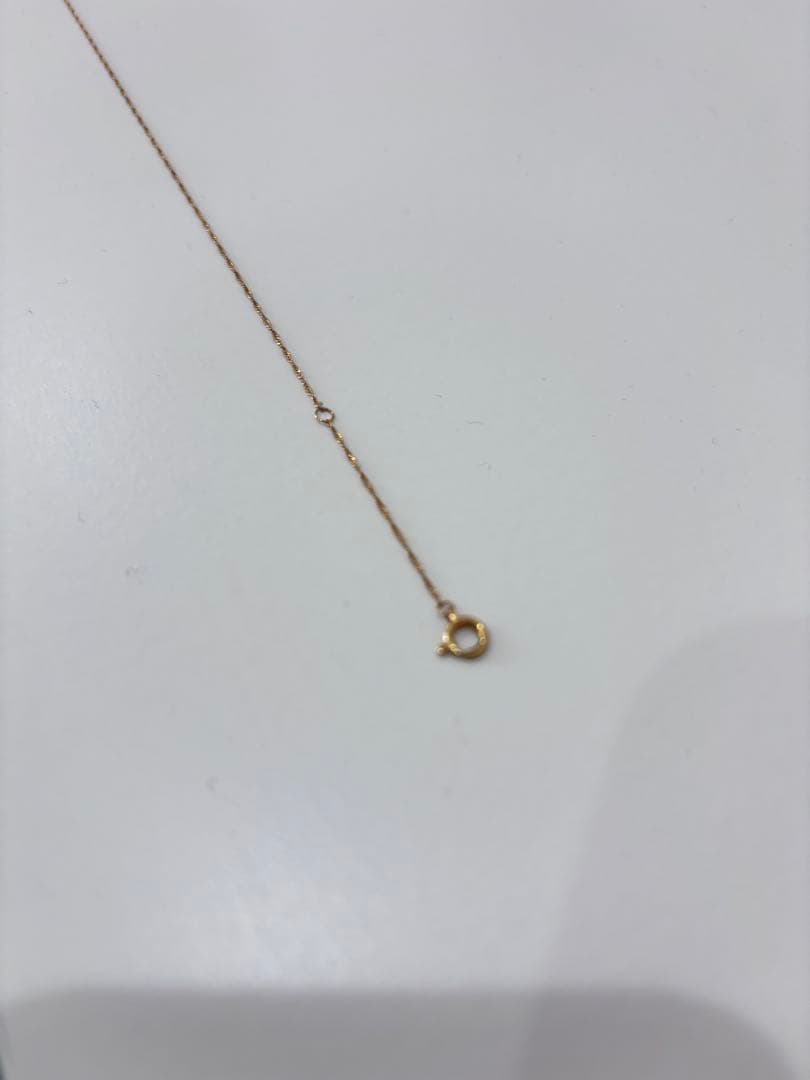 K18ゴールド シンプルチェーンネックレス43センチ