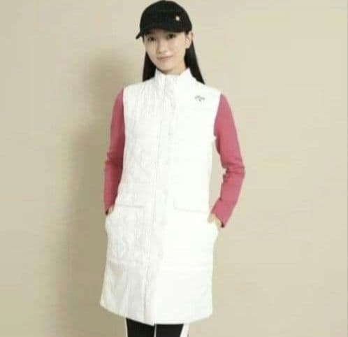 再再再値下げ新品　キャロウェイ　中綿ワンピースS　白　定価26400円