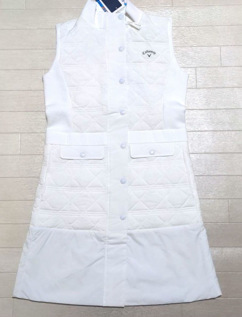再再再値下げ新品　キャロウェイ　中綿ワンピースS　白　定価26400円