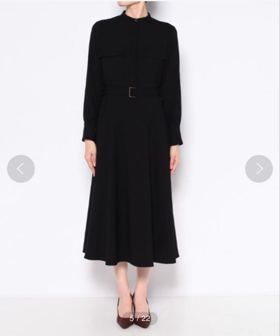 アルアバイル　ジョーゼットサファリポケットワンピース