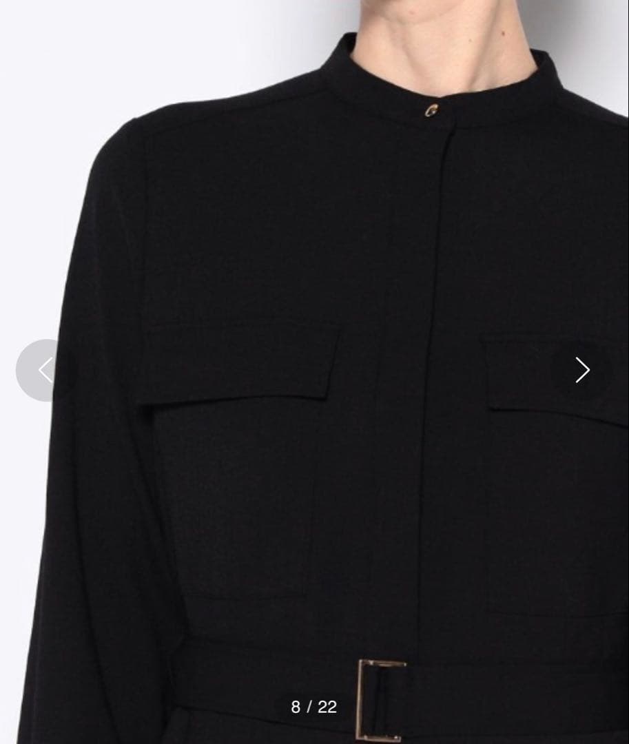 アルアバイル　ジョーゼットサファリポケットワンピース