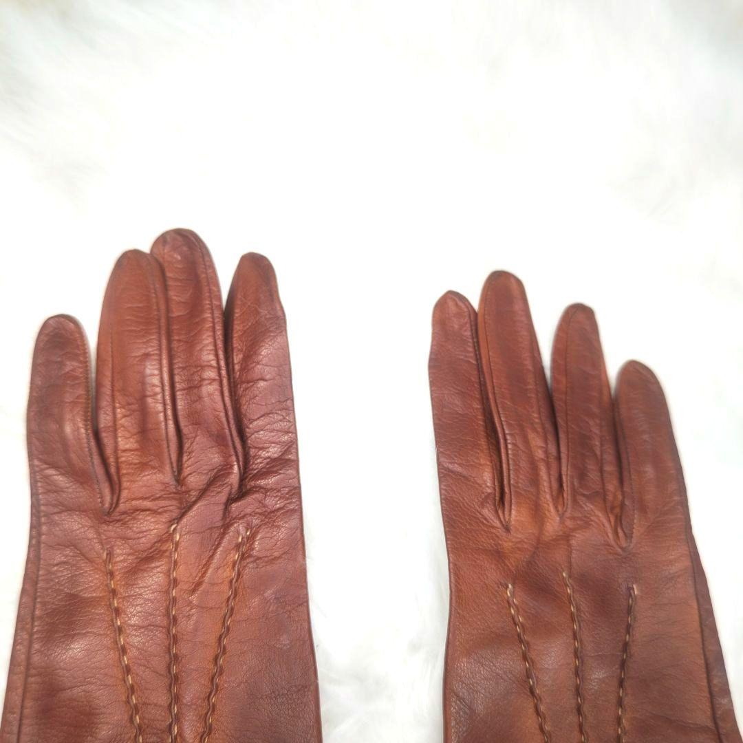 D＆G　ドルチェアンド　ガッバーナ　レザー　革　ファー　グローブ　手袋　S