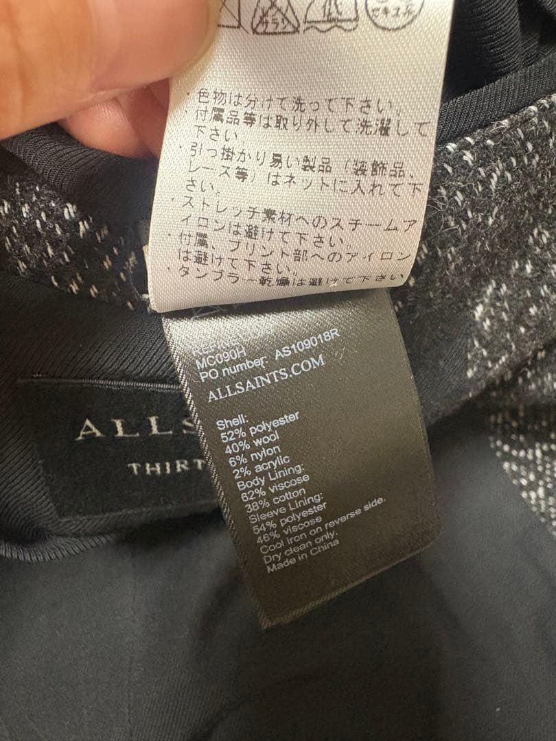 オールセインツ　ALLSAINTS メンズ　コート　M 美品