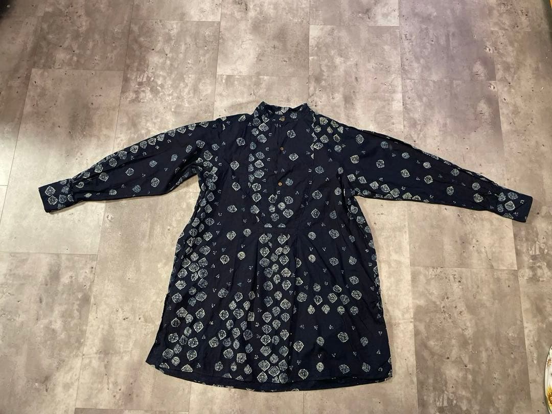 【美品】Rby 45rpm シャツ チュニック 綿100% インディゴ