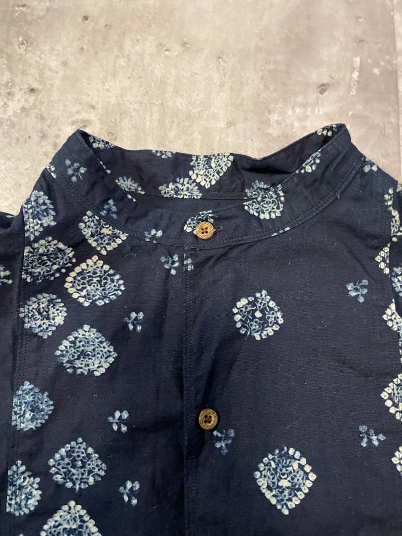 【美品】Rby 45rpm シャツ チュニック 綿100% インディゴ