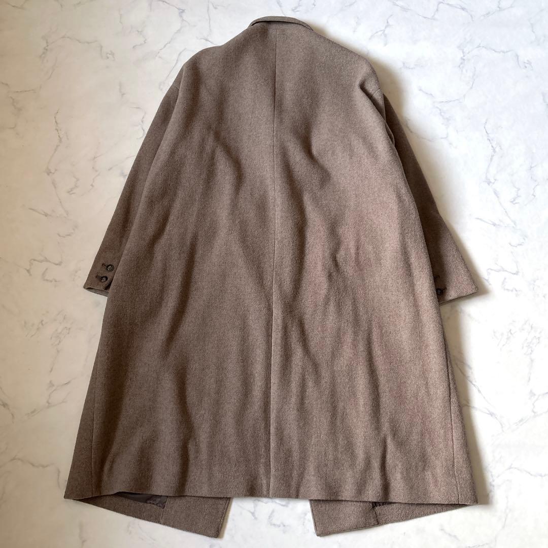 【北欧暮らしの道具店】3WAYアレンジ襟のかろやかチェスターコート　ブラウン