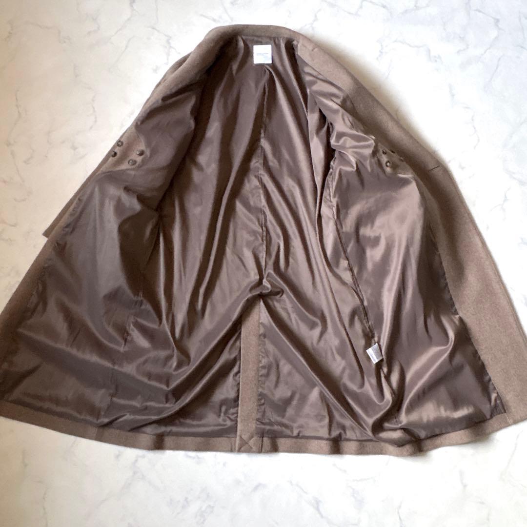 【北欧暮らしの道具店】3WAYアレンジ襟のかろやかチェスターコート　ブラウン