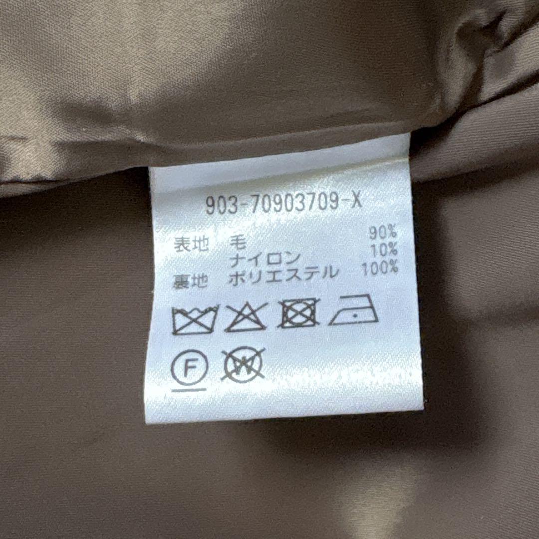 【北欧暮らしの道具店】3WAYアレンジ襟のかろやかチェスターコート　ブラウン