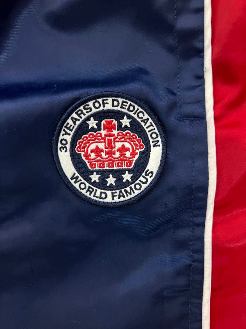 Supreme パンツ　ネイビー/レッド