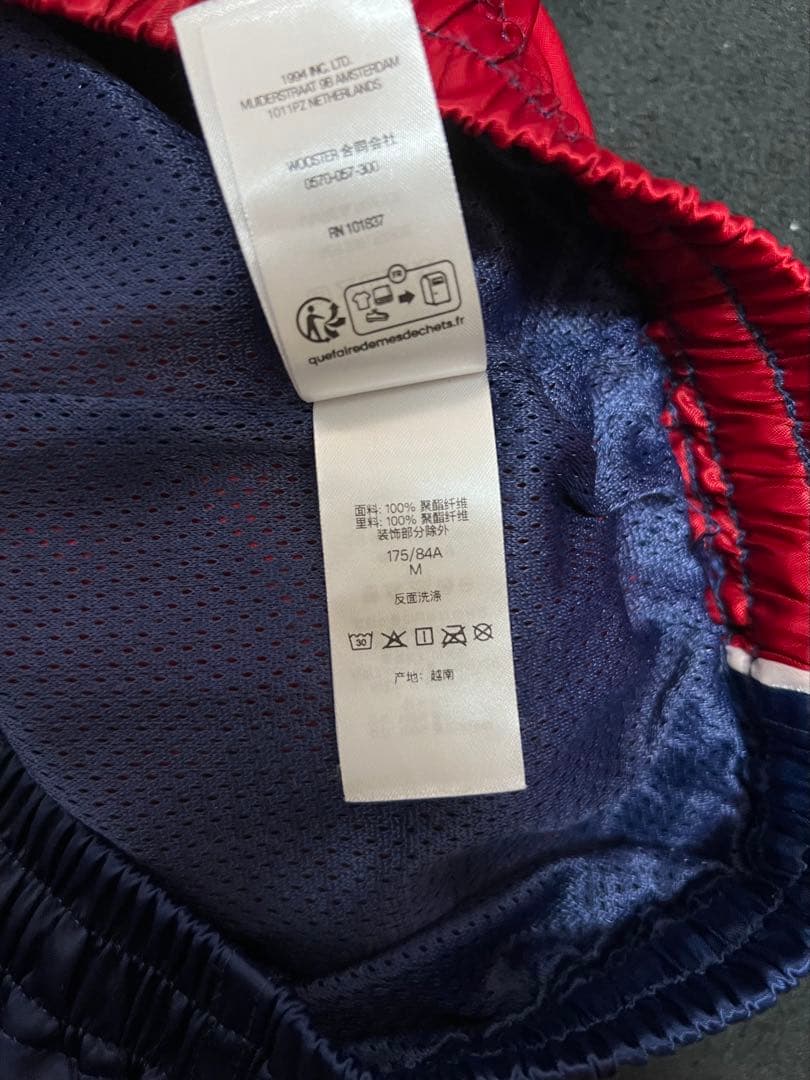 Supreme パンツ　ネイビー/レッド