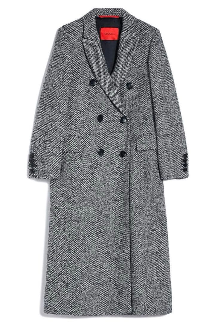 MAX&Co. ツィードダブルブレスト ロングチェスターコート 40