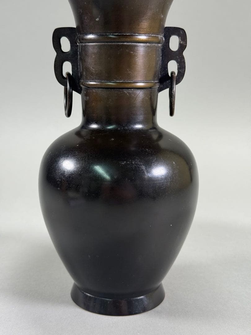 いけばな　池坊 唐銅花瓶 立花　花器　花瓶　華道具高さ:24.5cm