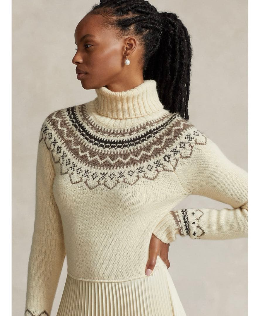 タグ付き新品未使用　ポロラルフローレン　セータープリーツタートルネックワンピース