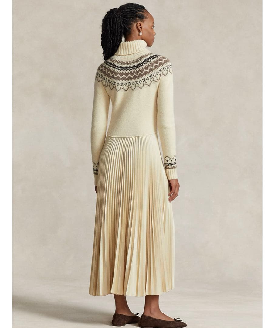 タグ付き新品未使用　ポロラルフローレン　セータープリーツタートルネックワンピース