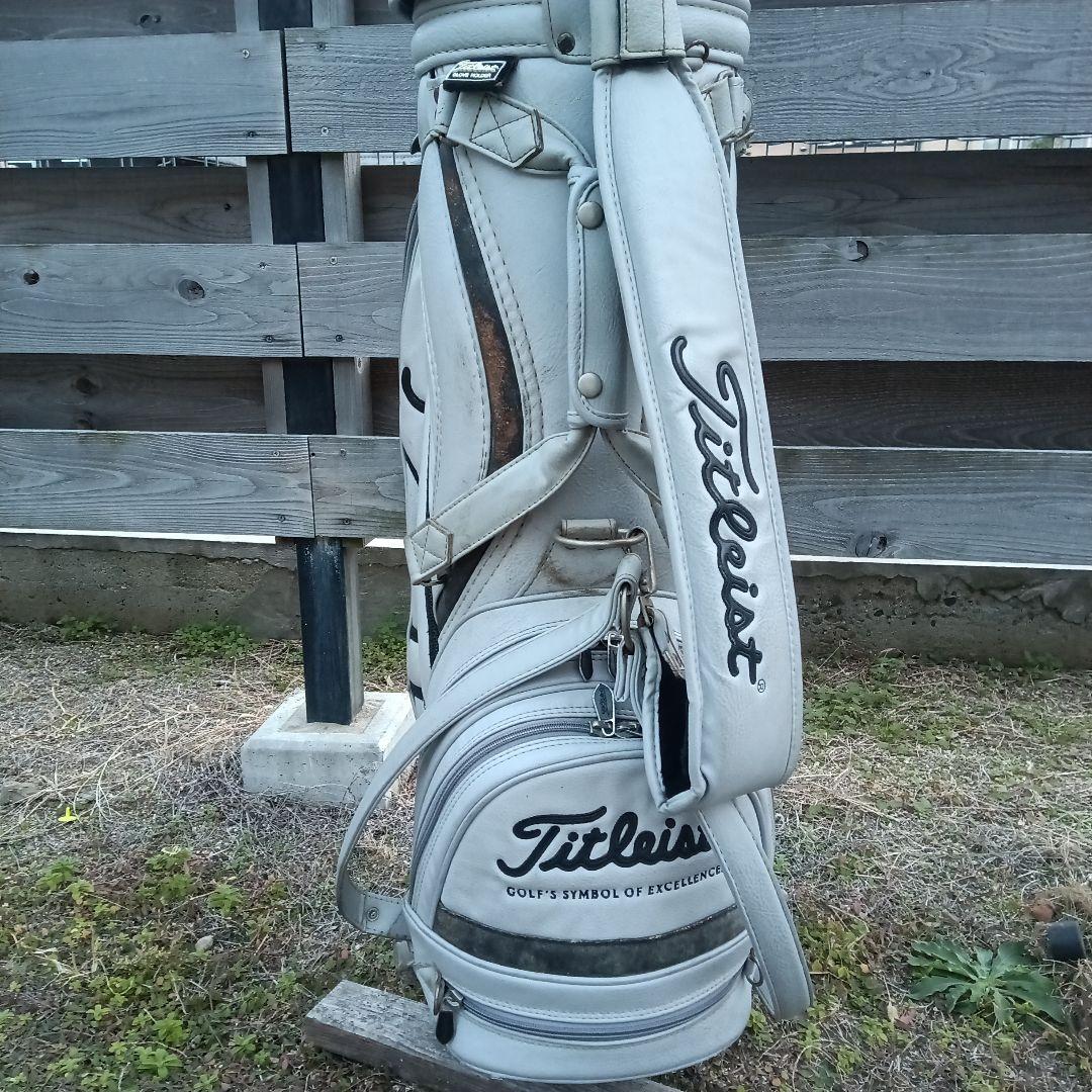 タイトリスト　本革　Titleist ホワイト キャディバッグ