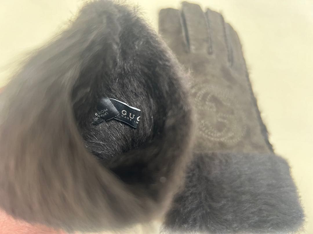 グッチ GUCCI レザー スエード 手袋