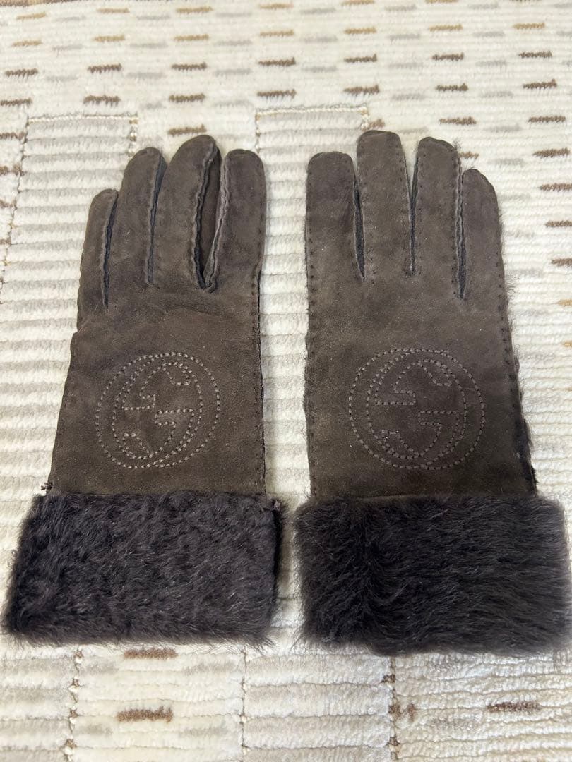 グッチ GUCCI レザー スエード 手袋