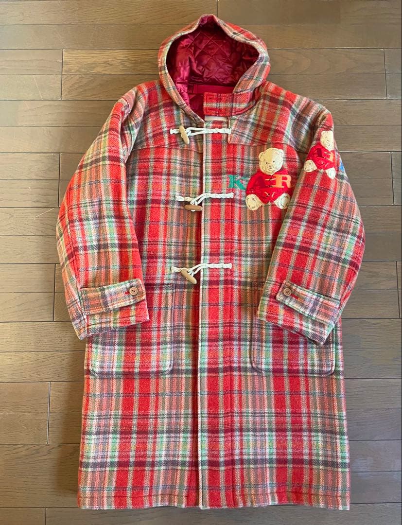 カールヘルム　ダッフル熊刺繍　ダッフルコート　ピンクハウス