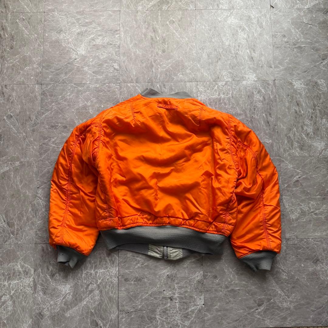 USA製 ALPHA MA-1フライトジャケット 短丈　ボンバー　中綿
