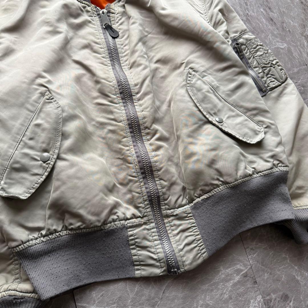 USA製 ALPHA MA-1フライトジャケット 短丈　ボンバー　中綿