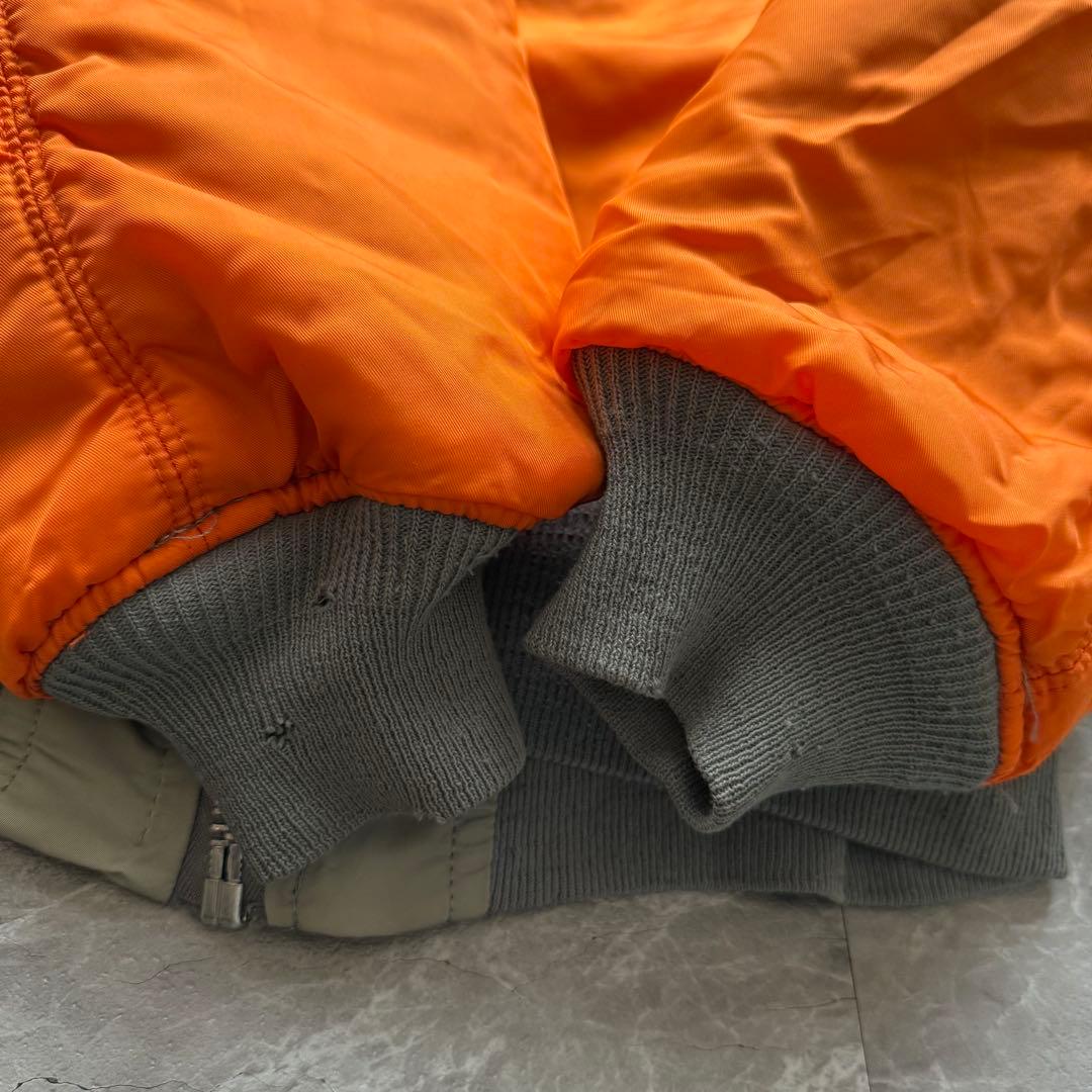 USA製 ALPHA MA-1フライトジャケット 短丈　ボンバー　中綿